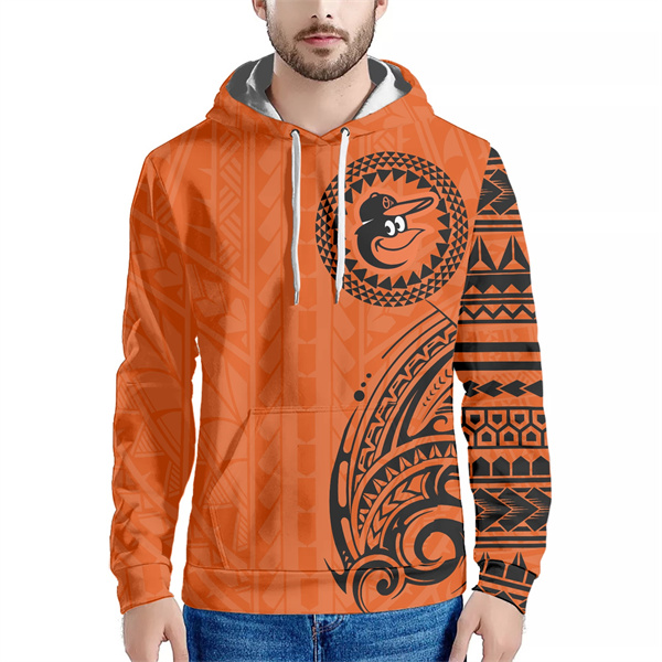 Men's Baltimore Orioles Orange Hoodie - Click Image to Close