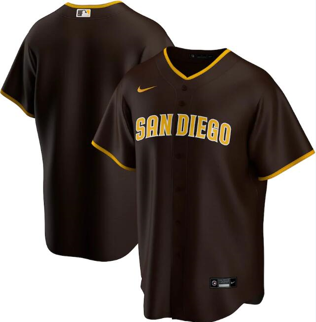 Men's San Diego Padres Brown Cool Base Stitched MLB Jersey - Click Image to Close