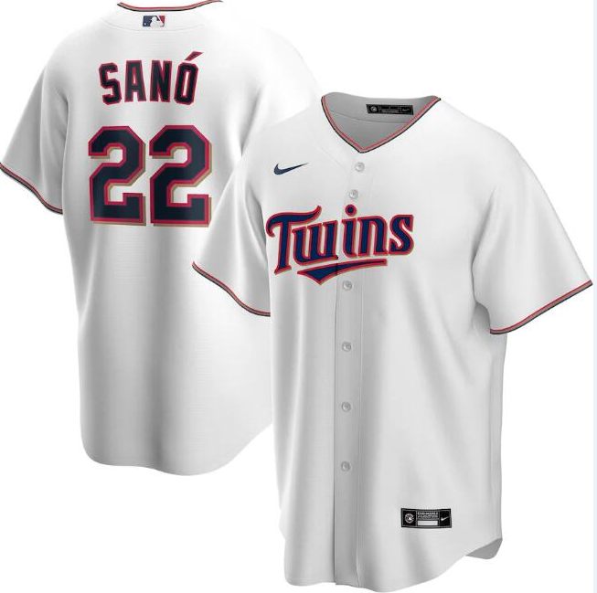 Men's Minnesota Twins White #22 Miguel San?? Cool Base Stitched MLB Jersey