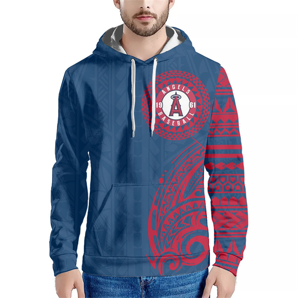 Men's Los Angeles Angels Blue Hoodie - Click Image to Close