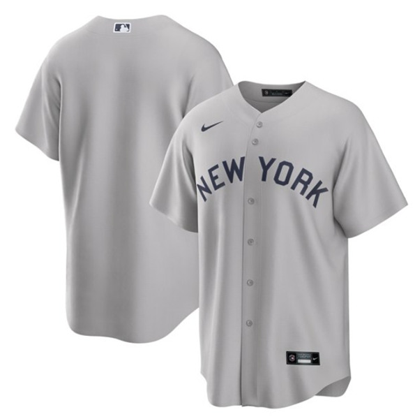 Men's New York Yankees Blank 2021 Gray Field of Dreams Cool Base Stitched Baseball Jersey