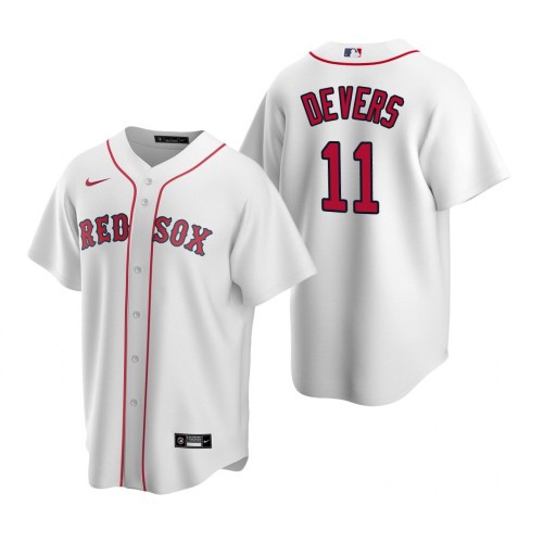 Men's Boston Red Sox #11 Rafael Devers White Cool Base Stitched MLB Jersey - Click Image to Close