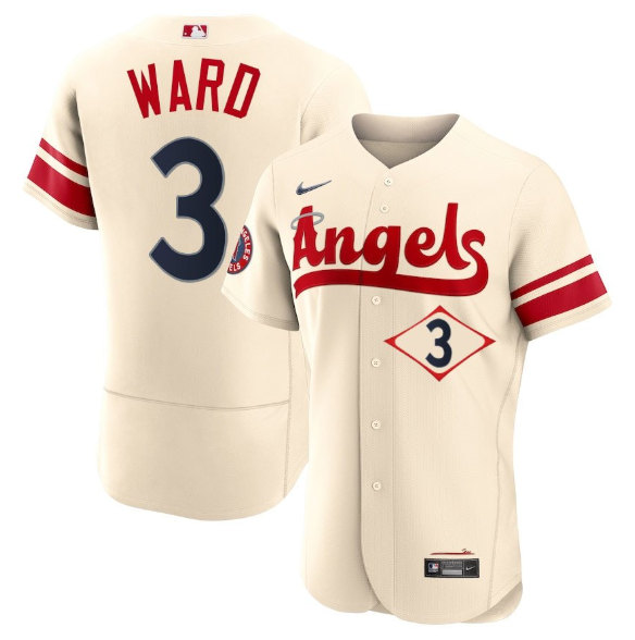 Men's Los Angeles Angels #3 Taylor Ward 2022 Cream City Connect Flex Base Stitched Jersey