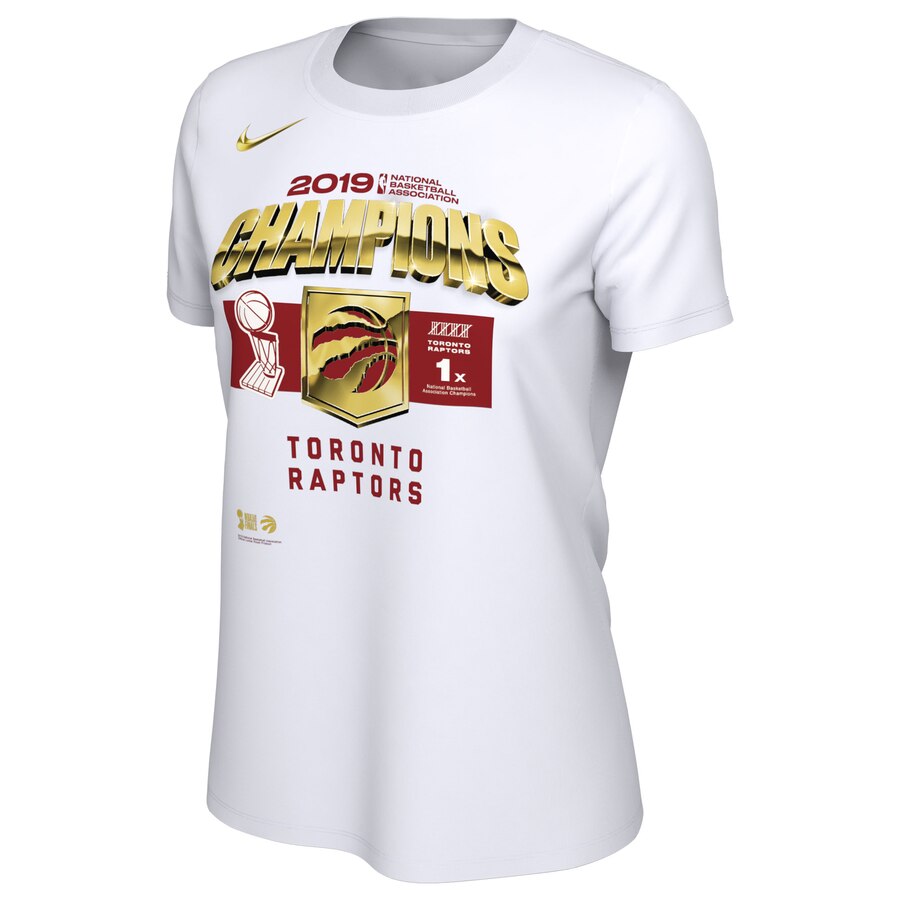 Toronto Raptors White 2019 NBA Finals Champions Locker Room T-Shirt (All Size)