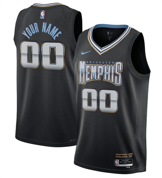 Men's Memphis Grizzlies Active Player custom Black 2022/2023 City Edition Stitched Jersey