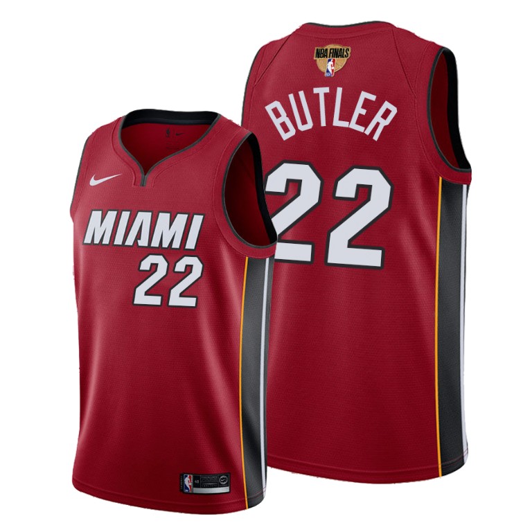 Men's Miami Heat #22 Jimmy Butler Red 2020 Finals Bound Association Edition Stitched NBA Jersey - Click Image to Close