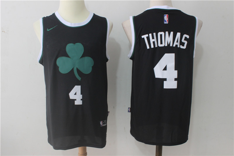 Men's Nike Boston Celtics #4 Isaiah Thomas All Black Stitched NBA Jersey - Click Image to Close