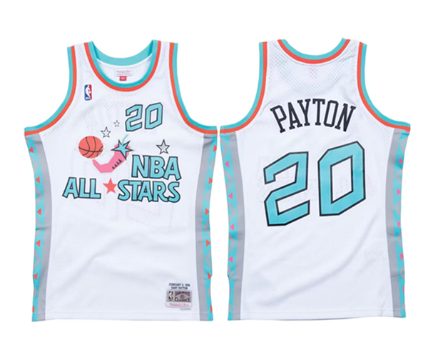 Men's 1996 All-Star Active Player custom White Swingman Stitched Basketball Jersey