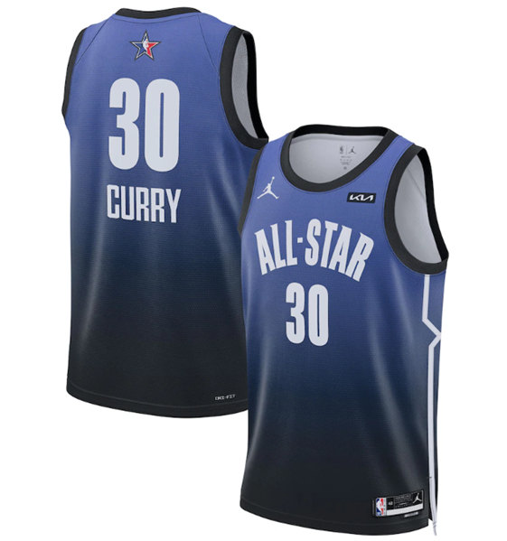 Men's Golden State Warriors #30 Stephen Curry Blue Game Swingman Stitched Basketball Jersey - Click Image to Close