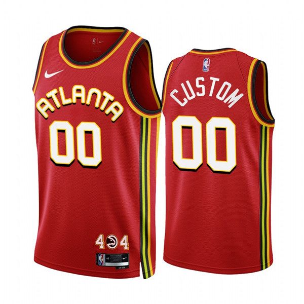 Men's Atlanta Hawks Active Player Custom 2022/23 Red Icon Edition Stitched Jersey - Click Image to Close