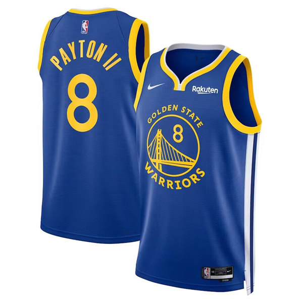 Men's Golden State Warriors #8 Gary Payton II 2022/23 Royal Icon Edition Swingman Stitched Basketball Jersey