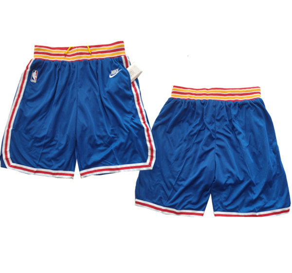 Men's Golden State Warriors Navy Shorts(Run Small)