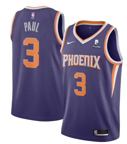 Men's Phoenix Suns #3 Chris Paul Purple Icon Edition Stitched NBA Jersey - Click Image to Close