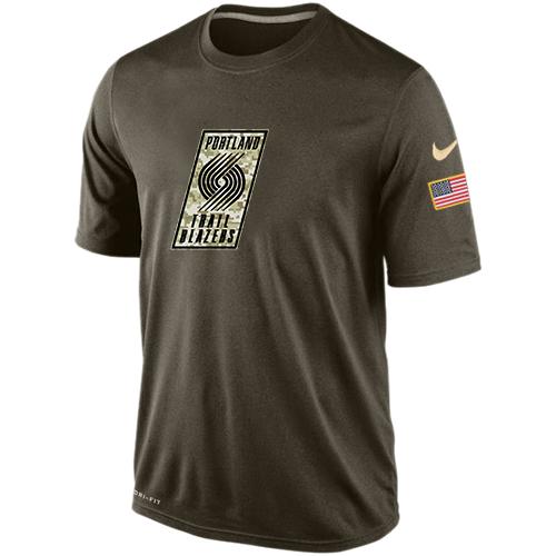 Portland Trail Blazers Salute To Service Nike Dri-FIT T-Shirt (All Size)