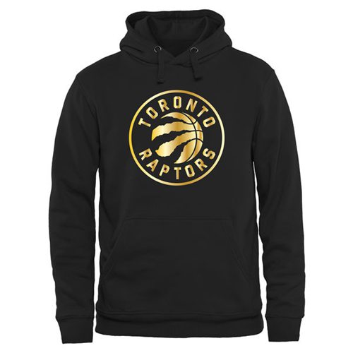 Toronto Raptors Gold Collection Pullover Hoodie Black - Click Image to Close