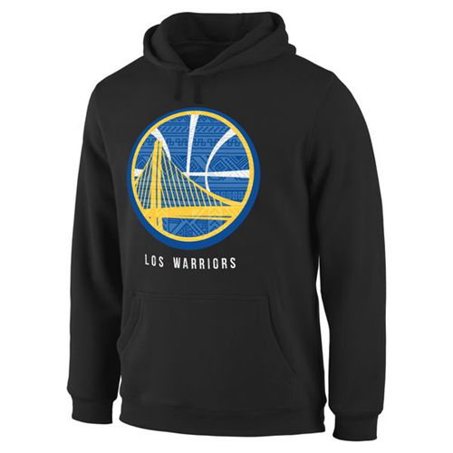 Golden State Warriors Noches Enebea Pullover Hoodie Black - Click Image to Close