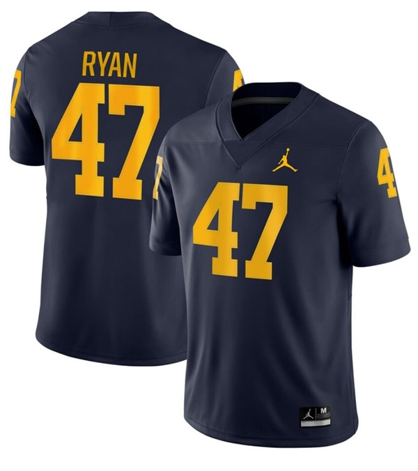 Wolverines #47 Jake Ryan Limited Stitched NCAA Jersey - Click Image to Close