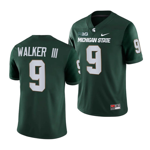 Michigan State Spartans #9 Kenneth Walker III Green Limited Stitched Jersey