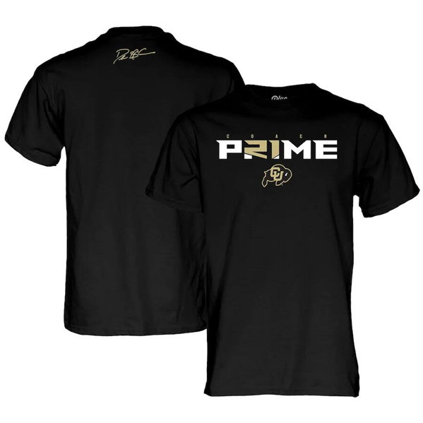 Colorado Buffaloes Black Coach Prime T-Shirt - Click Image to Close