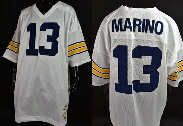 Pittsburgh Panthers #13 Dan Marino White Stitched Jersey