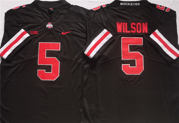 Ohio State Buckeyes #5 WILSON Black Stitched Jersey