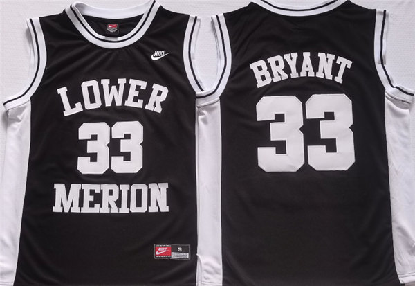 Lower Merion #33 Kobe Bryant Black Stitched Jersey - Click Image to Close