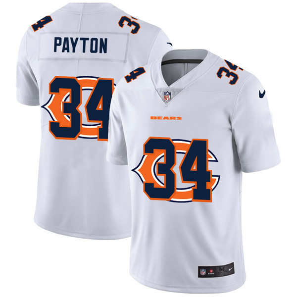 Men's Chicago Bears #34 Walter Payton White Stitched NFL Jersey - Click Image to Close