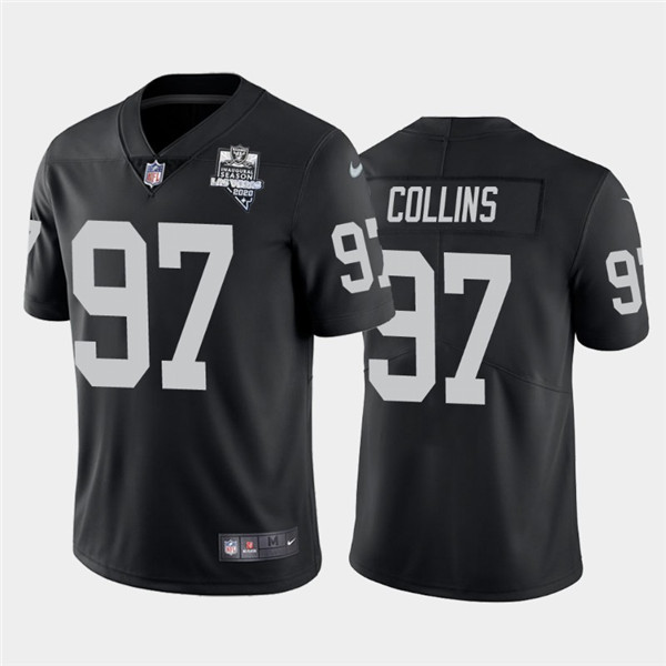 Men's Oakland Raiders Black #97 Maliek Collins 2020 Inaugural Season Vapor Limited Stitched NFL Jersey - Click Image to Close