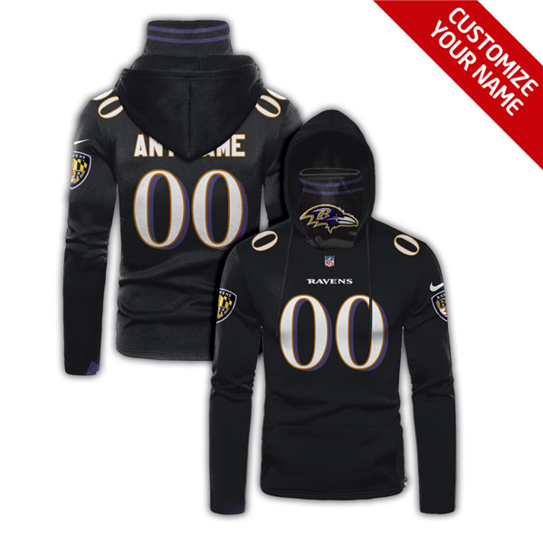 Men's Baltimore Ravens Customize Hoodies Mask 2020