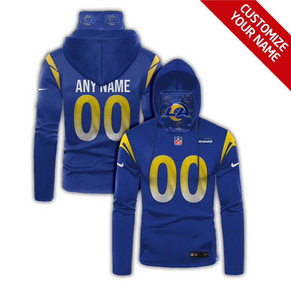 Men's Los Angeles Rams Customize Hoodies Mask 2020 - Click Image to Close