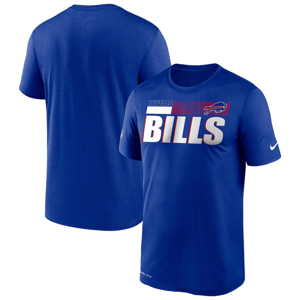 Buffalo Bills 2020 Blue Sideline Impact Legend Performance NFL T-Shirt (All Size)