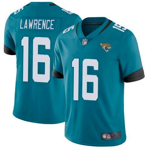 Men's Jacksonville Jaguars #16 Trevor Lawrence 2021 Teal Vapor Untouchable Limited Stitched Jersey