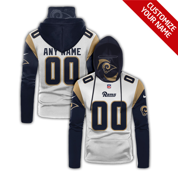 Men's Los Angeles Rams Customize Stitched Hoodies Mask 2020 - Click Image to Close