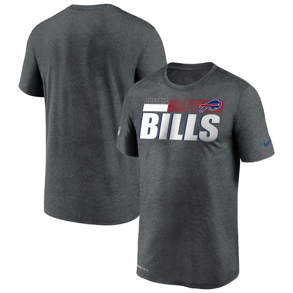 Buffalo Bills 2020 Grey Sideline Impact Legend Performance NFL T-Shirt (All Size)