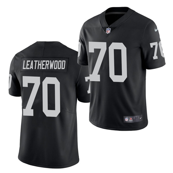 Men's Las Vegas Raiders #70 Alex Leatherwood 2021 NFL Draft Black Vapor Untouchable Limited Stitched Jersey