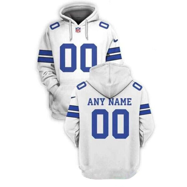 Men's Detroit Lions Customized White Pullover Hoodie - Click Image to Close