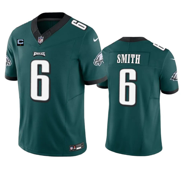 Men's Philadelphia Eagles #6 DeVonta Smith Green 2023 F.U.S.E. With 1-Star C Patch Vapor Untouchable Limited Football Stitched Jersey