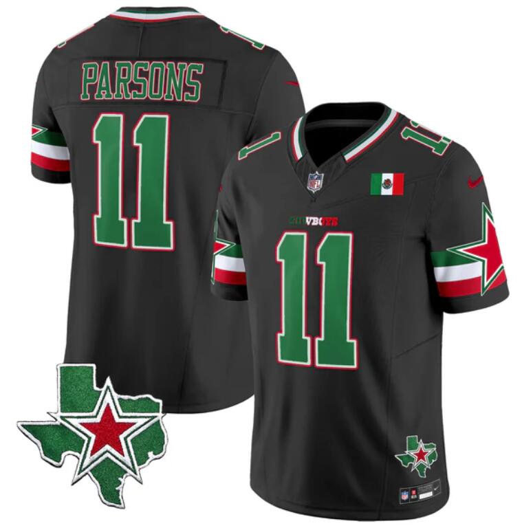 Men's Dallas Cowboys #11 Micah Parsons Black 2024 F.U.S.E. Mexico Vapor Untouchable Limited Stitched Jersey - Click Image to Close