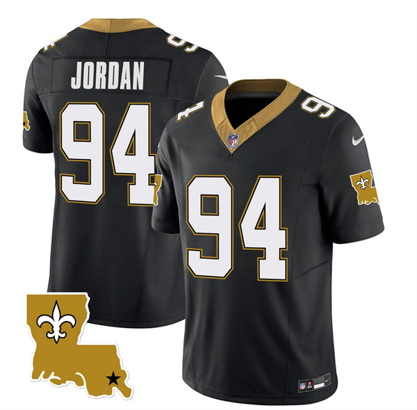 Men's New Orleans Saints #94 Cameron Jordan Black 2023 F.U.S.E. 1987 Legacy Vapor Stitched Jersey