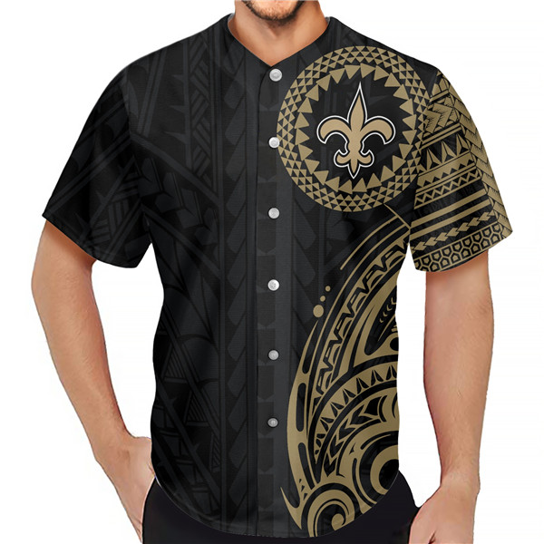 Men's New Orleans Saints Black/Gold Jersey - Click Image to Close