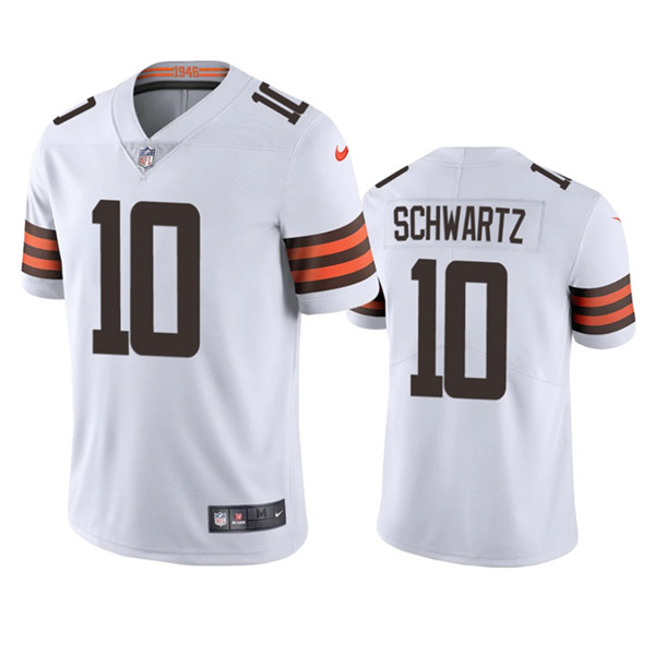 Men's Cleveland Browns #10 Anthony Schwartz White Vapor Untouchable Limited Stitched Jersey - Click Image to Close