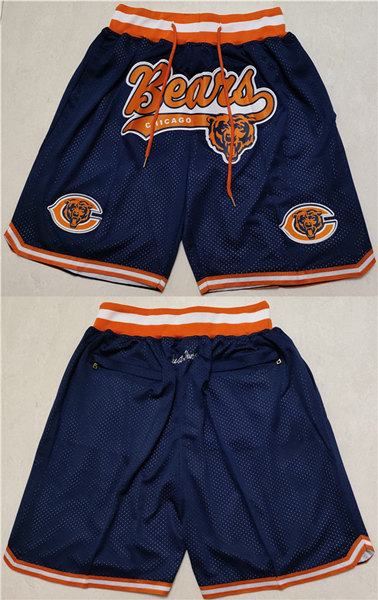 Men's Chicago Bears Navy Shorts (Run Small)