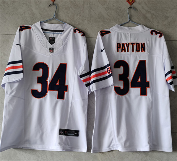 Men's Chicago Bears #34 Walter Payton White 2023 F.U.S.E. Vapor Untouchable Limited Stitched Football Jersey