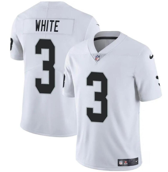 Men's Las Vegas Raiders #3 Zamir White White 2024 Vapor Football Stitched Jersey - Click Image to Close