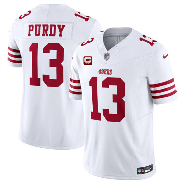 Men's San Francisco 49ers #13 Brock Purdy White 2024 F.U.S.E. With 2-Star C Patch Vapor Untouchable Limited Football Stitched Jersey - Click Image to Close