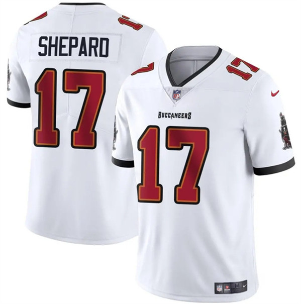 Men's Tampa Bay Buccaneers #17 Sterling Shepard White Vapor Limited Stitched Jersey - Click Image to Close