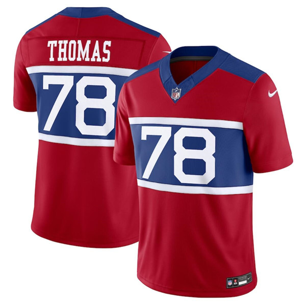 Men's New York Giants #78 Andrew Thomas Century Red Alternate Vapor F.U.S.E. Limited Football Stitched Jersey - Click Image to Close