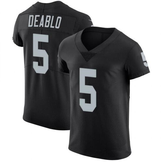 Men's Las Vegas Raiders #5 Divine Deablo Black Vapor Untouchable Limited Stitched Jersey