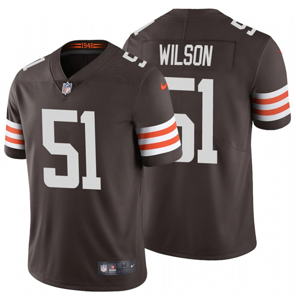 Men's Cleveland Browns #51 Mack Wilson 2020 New Brown Vapor Untouchable Limited Stitched Jersey - Click Image to Close