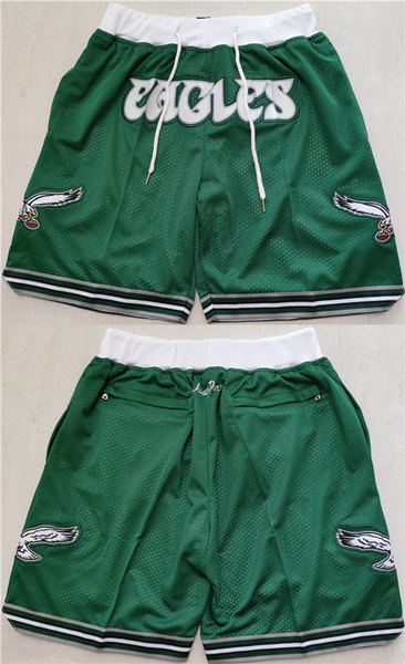 Philadelphia Eagles Green Shorts (Run Small) - Click Image to Close